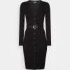Guess Lena Belted Cardigan Dress - Shift Dress - Jet Black -Guess Apparel 4feaa53fbc3940c1b53d0b7cc2fda844