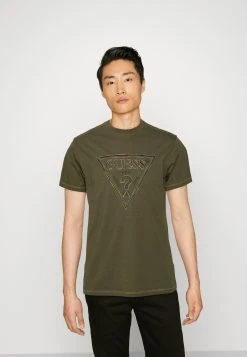 Guess Moisey Tee - Print T-Shirt - Olive Morning