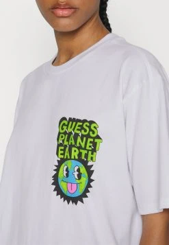 Earth Day Planet Tee - Print T-Shirt - Pure White -Guess Apparel 537470037ac1435d85298688d10743f2