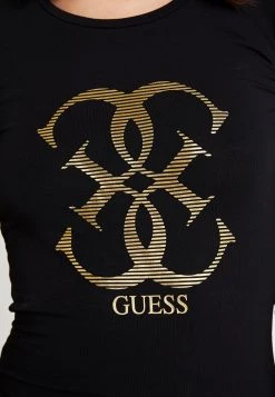 Guess Tee - Long Sleeved Top - Jet Black -Guess Apparel 56f85e99f36b41aaa68f86f9ec42d197