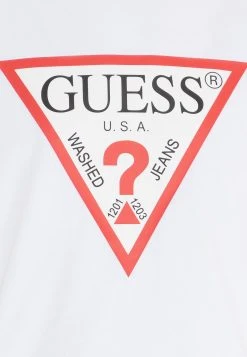 Guess Original Logo Tee - Print T-Shirt - Pure White -Guess Apparel 57b56d7019134371a78fb8c4c24d0d98