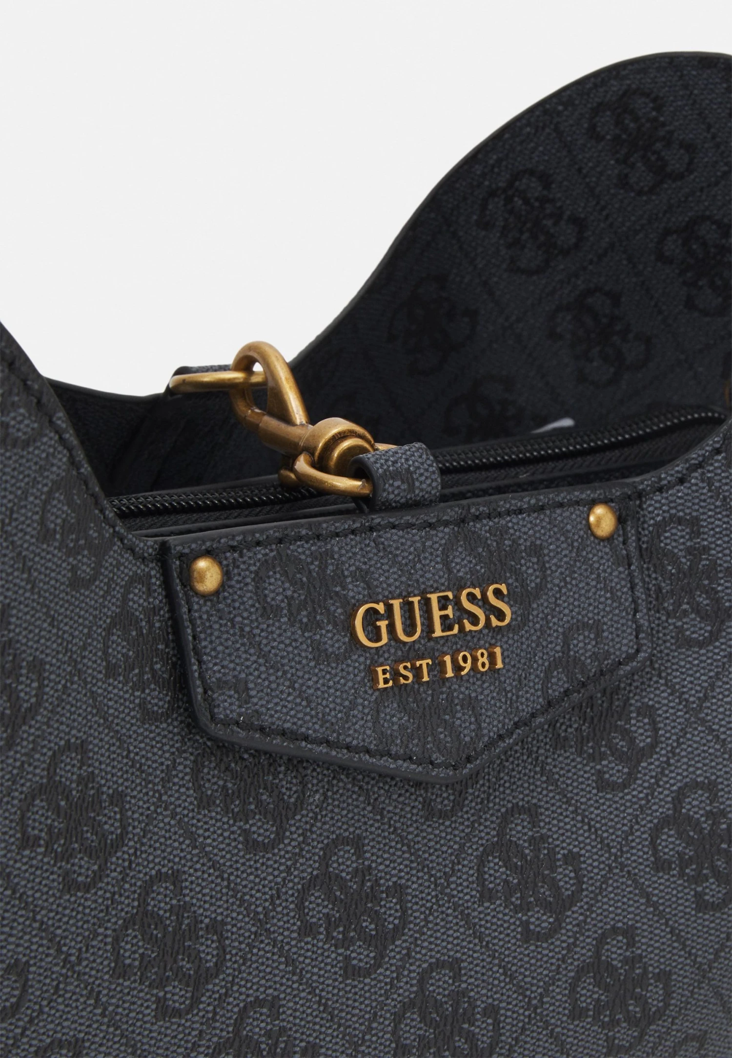 Guess Brenton Hobo - Handbag - Coal Logo 8 Guess Brenton Hobo - Handbag - Coal Logo - Image 6