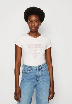 Guess Triangle Logo - Print T-Shirt