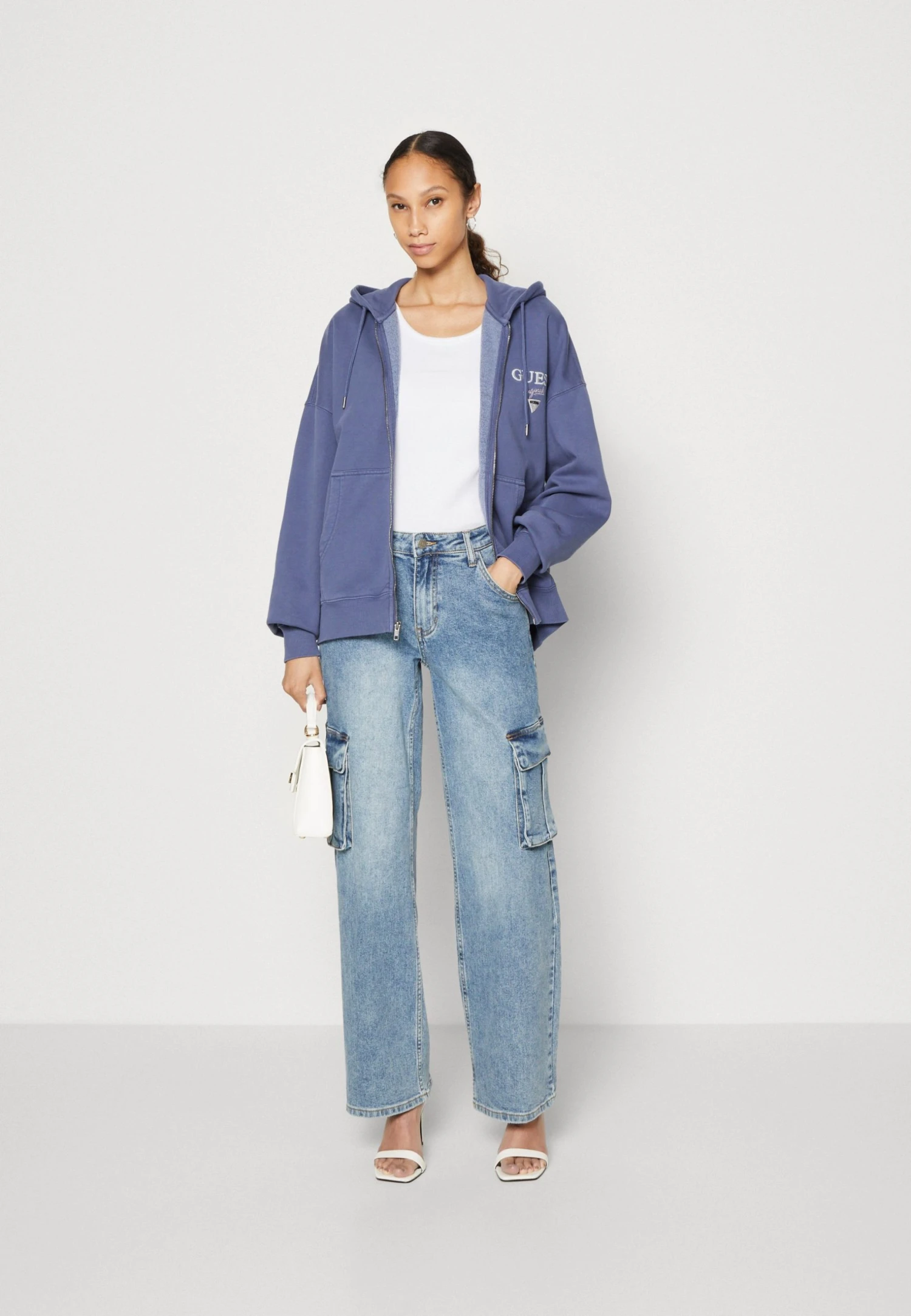 Go Washed Zip Up Hoodi - Zip-Up Sweatshirt - Cobalt Bloom 4 Go Washed Zip Up Hoodi - Zip-Up Sweatshirt - Cobalt Bloom - Image 2