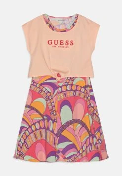Guess Junior Stretch Dress - Jersey Dress - Orange/Rose