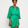 Amera Wrap Dress Solid - Cocktail Dress / Party Dress - Cacti Green