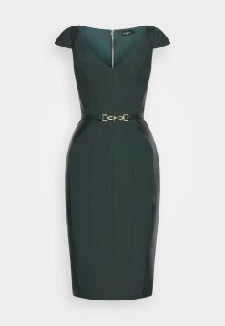 Mirta Dress - Shift Dress - Chenille Green