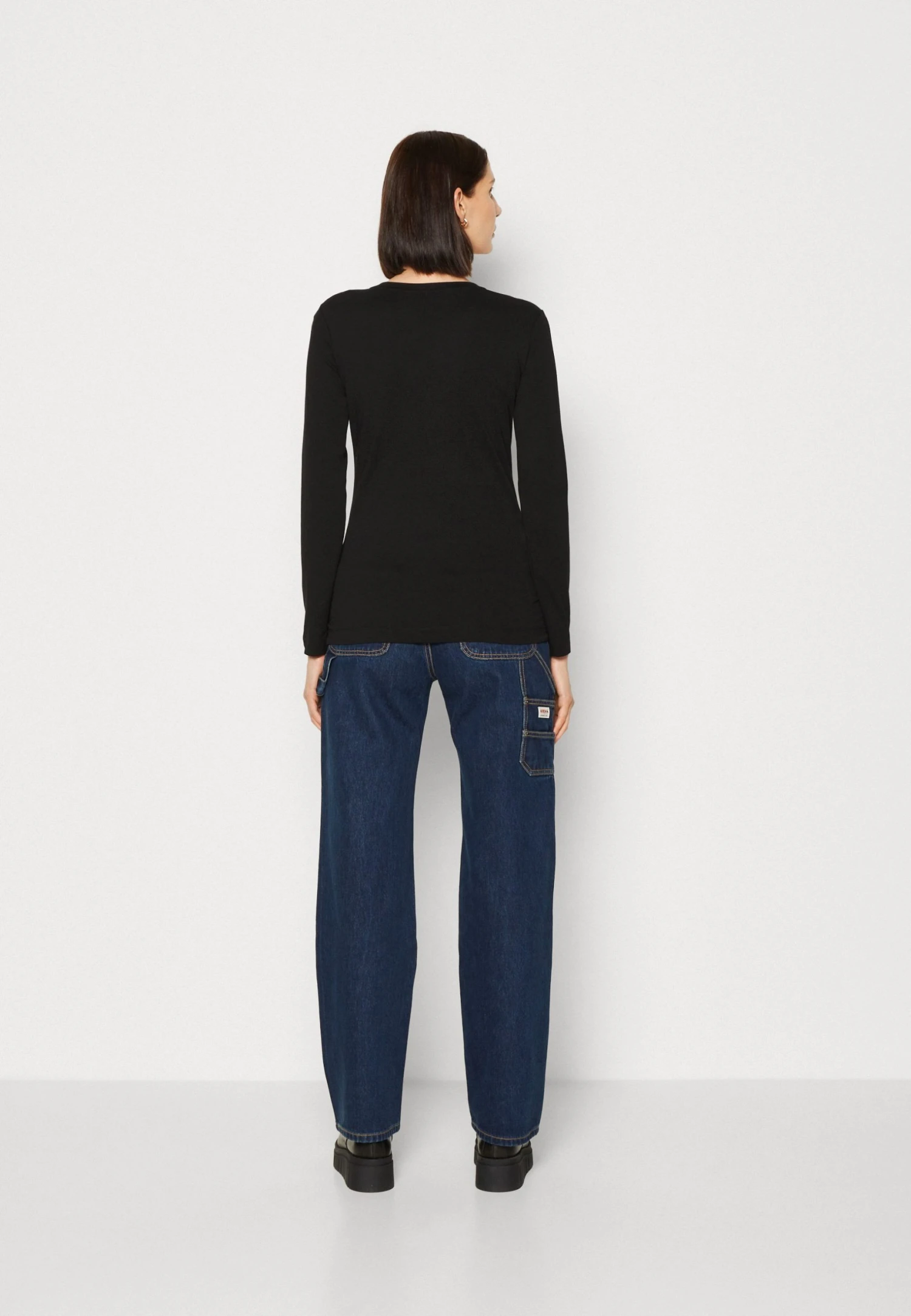 Guess Script - Long Sleeved Top - Black 5 Guess Script - Long Sleeved Top - Black - Image 3