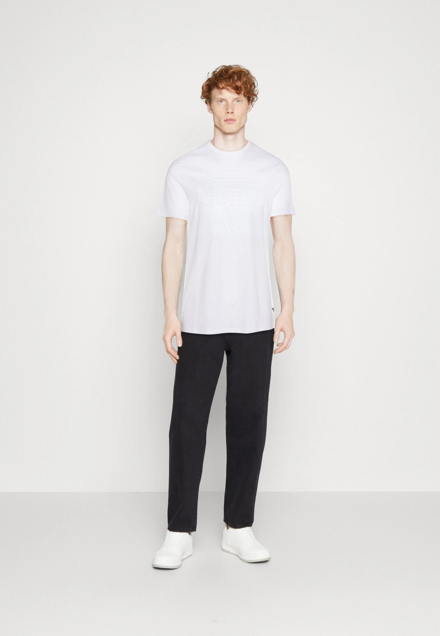 Guess Embossed Tee - Print T-Shirt - White 4 Guess Embossed Tee - Print T-Shirt - White - Image 2