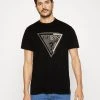 Guess Ss Cn Shaded Triangle - Print T-Shirt - Jet Black -Guess Apparel 6b815c896823436d970f7aa36ad116e7