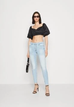 Guess Off Shoulder Cropped Jun Shirt - Blouse - Jet Black -Guess Apparel 6c68687d3b624c31ab9d7de34ae4d4fb