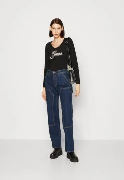 Guess Script - Long Sleeved Top - Black 9 Guess Script - Long Sleeved Top - Black -Guess Apparel 709b7f533a464adfa372e9b97823dcd3
