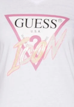 Guess Icon Tee - Long Sleeved Top - Pure White -Guess Apparel 70db33f2c3d14d55aecf8560c254da87