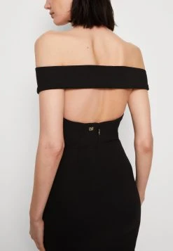 Dahlia Off Shoulder Dress - Cocktail Dress / Party Dress - Jet Black -Guess Apparel 72c37b646bea467d90f04b589c6cfada