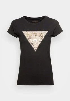 Guess Ghost Logo - Print T-Shirt - Jet Black -Guess Apparel 74219c984e304755851d4e5a39db2b72