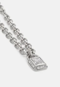 Guess Shiny Padlock - Necklace - Silver-Coloured -Guess Apparel 7a5e729b6e8f40378b200737f8011ad1