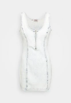 Go Angelia Half Zip Dress - Denim Dress - Light Snow Wash -Guess Apparel 800bdb9d96894dd2a5953bf42454f223