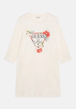 Guess Junior Core Sleeves Dress - Jersey Dress - Cream White