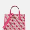 Guess Silvana Compartment Tote - Handbag - Magenta -Guess Apparel 88308f90e1c9490a96941d329eeebc71