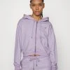 Go Sophie Classic Logo Hoodie - Zip-Up Sweatshirt - Light Iris -Guess Apparel 883d1a10f41645c2a06f350ad3188ec3