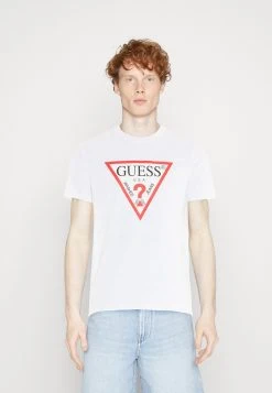 Guess Original Logo Tee - Print T-Shirt - Pure White