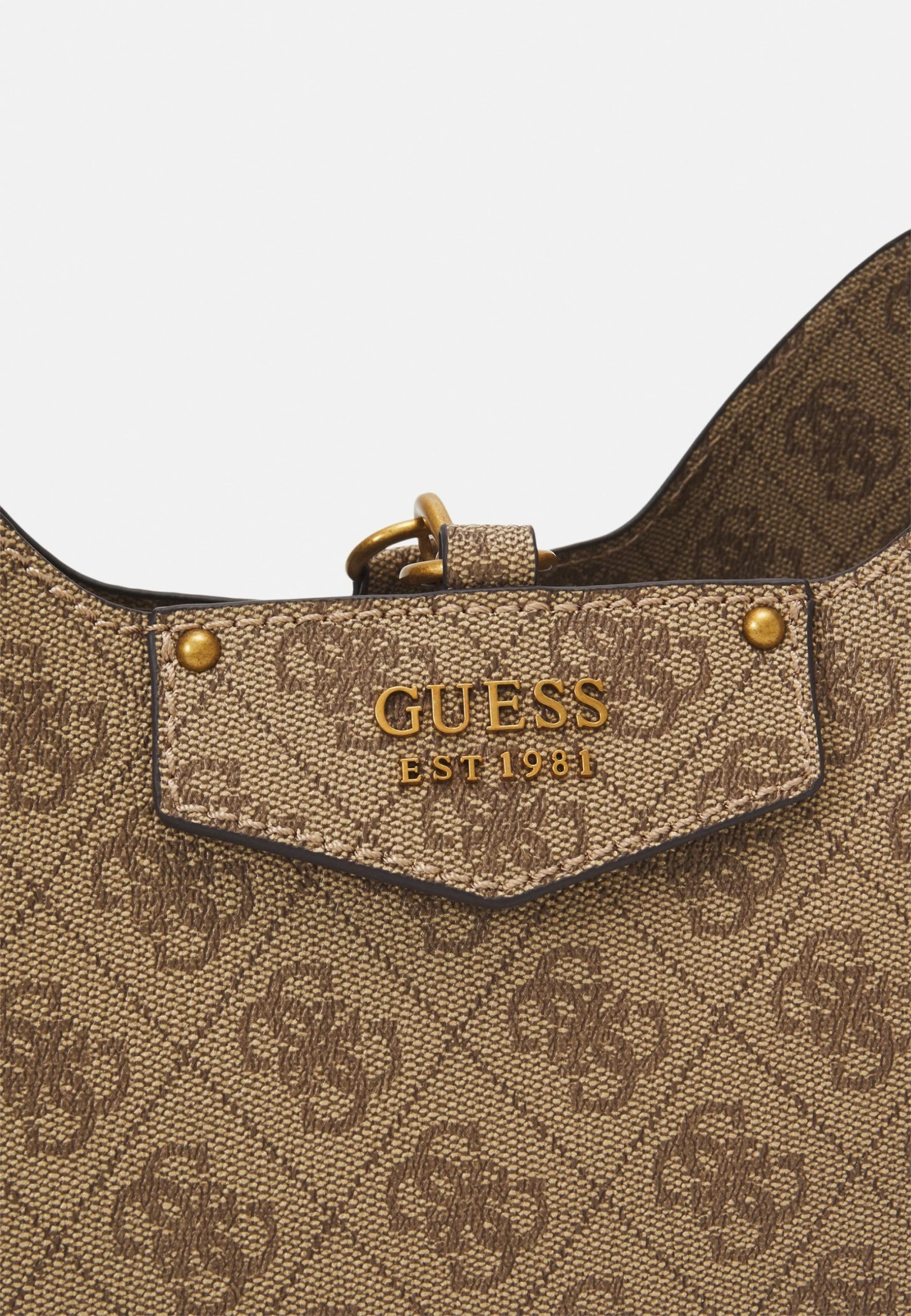 Guess Brenton Hobo - Handbag - Latte Logo 7 Guess Brenton Hobo - Handbag - Latte Logo - Image 5