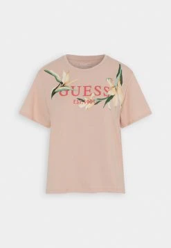 Guess Ss Cn Logo Flowers - Print T-Shirt -Guess Apparel 8b96b6dadf5b4d89bb46cd6e40ae601e