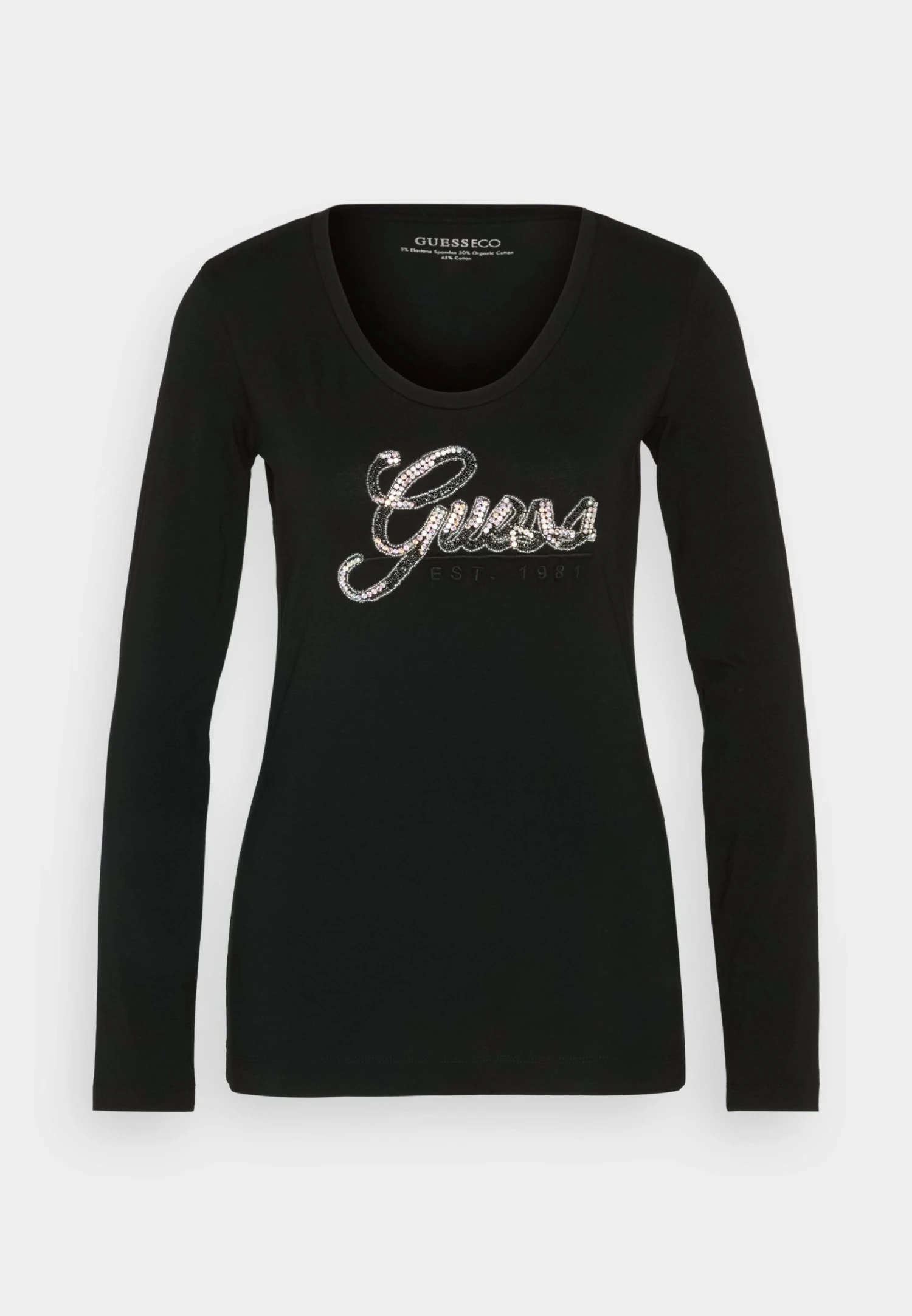Guess Script - Long Sleeved Top - Black 7 Guess Script - Long Sleeved Top - Black - Image 5