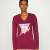 Guess Icon Tee - Long Sleeved Top - Bet On Pink -Guess Apparel 8d8c8c78105d4231ba2c11b431587f6c