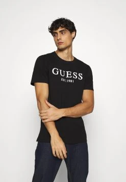 Guess Print T-Shirt - Jet Black