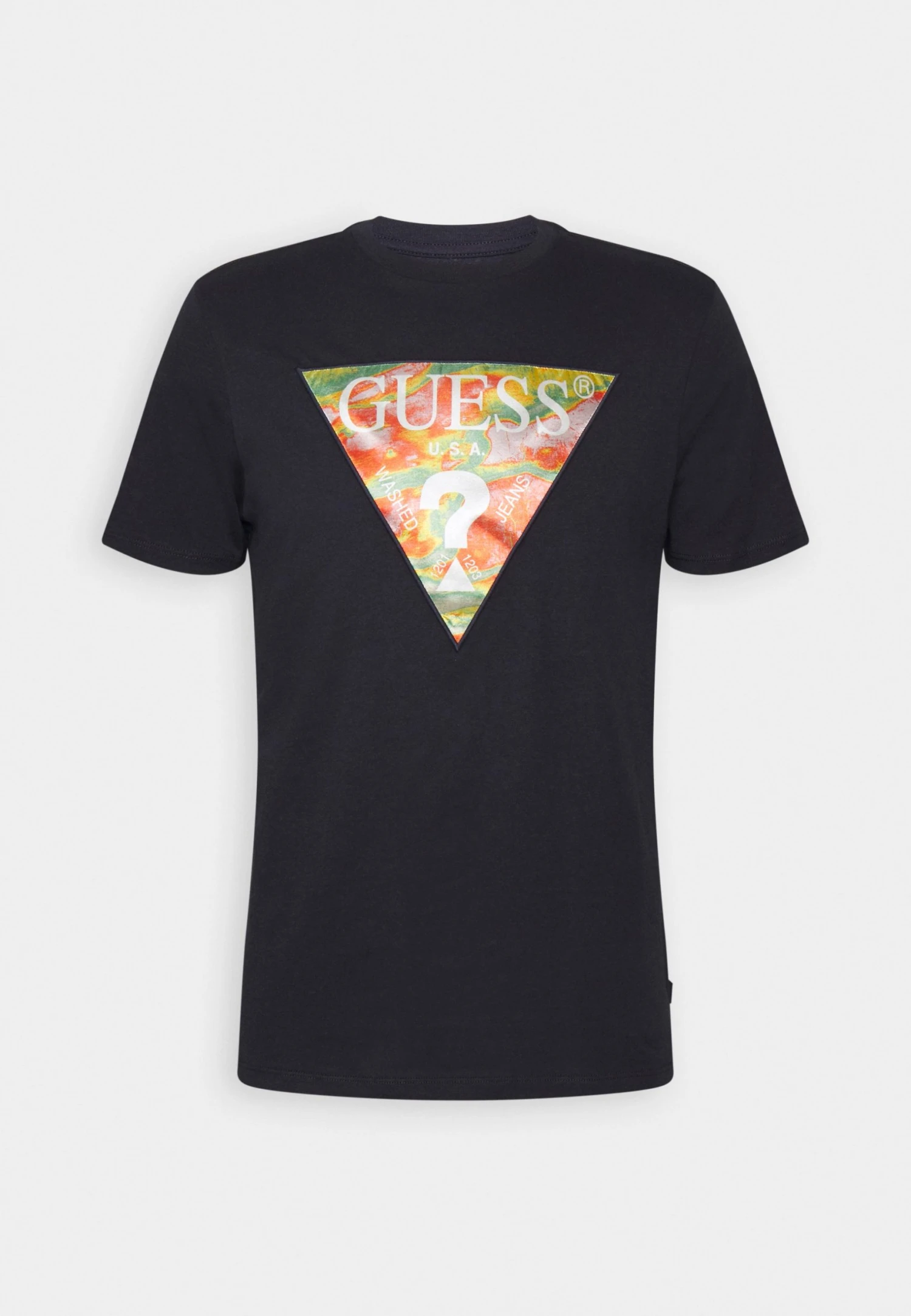 Guess Ss Bsc Abstract Tri Logo - Print T-Shirt - Smart Blue 6 Guess Ss Bsc Abstract Tri Logo - Print T-Shirt - Smart Blue - Image 4