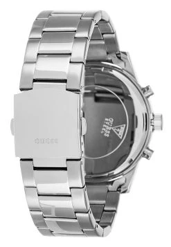 Guess Mens Dress - Chronograph Watch - Silver-Coloured/Black -Guess Apparel 90645443e3374a388bcf494b03b05a84
