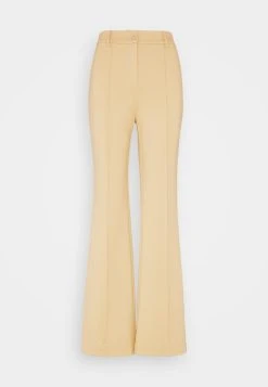 Claire Pintuck Flared Pants - Trousers - Honey Oat -Guess Apparel 914fa6bbed704bc2b49461b25aa0c06e