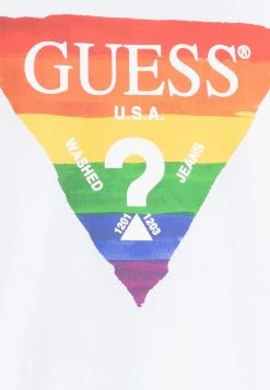 Guess Pride Logo - Top - Pure White -Guess Apparel 937ceccbfc6b488dbd6eafc4cf5aeae0