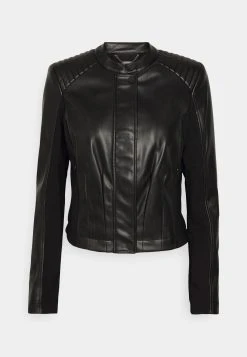 Guess New Fiammetta Jacket - Faux Leather Jacket - Jet Black -Guess Apparel 9417f0c539b541849f6afb4e8e5456ec