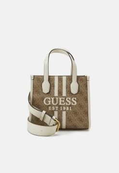 Guess Silvana Mini Tote - Handbag - Latte/Stone