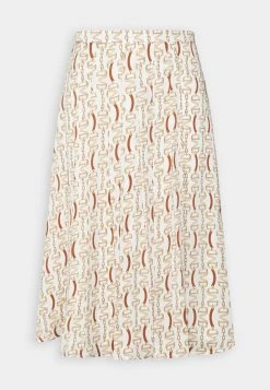 Golden Monogram Skirt - Pleated Skirt - White/Gold-Coloured -Guess Apparel 94acba29db3f4c3ea61c292115b95089