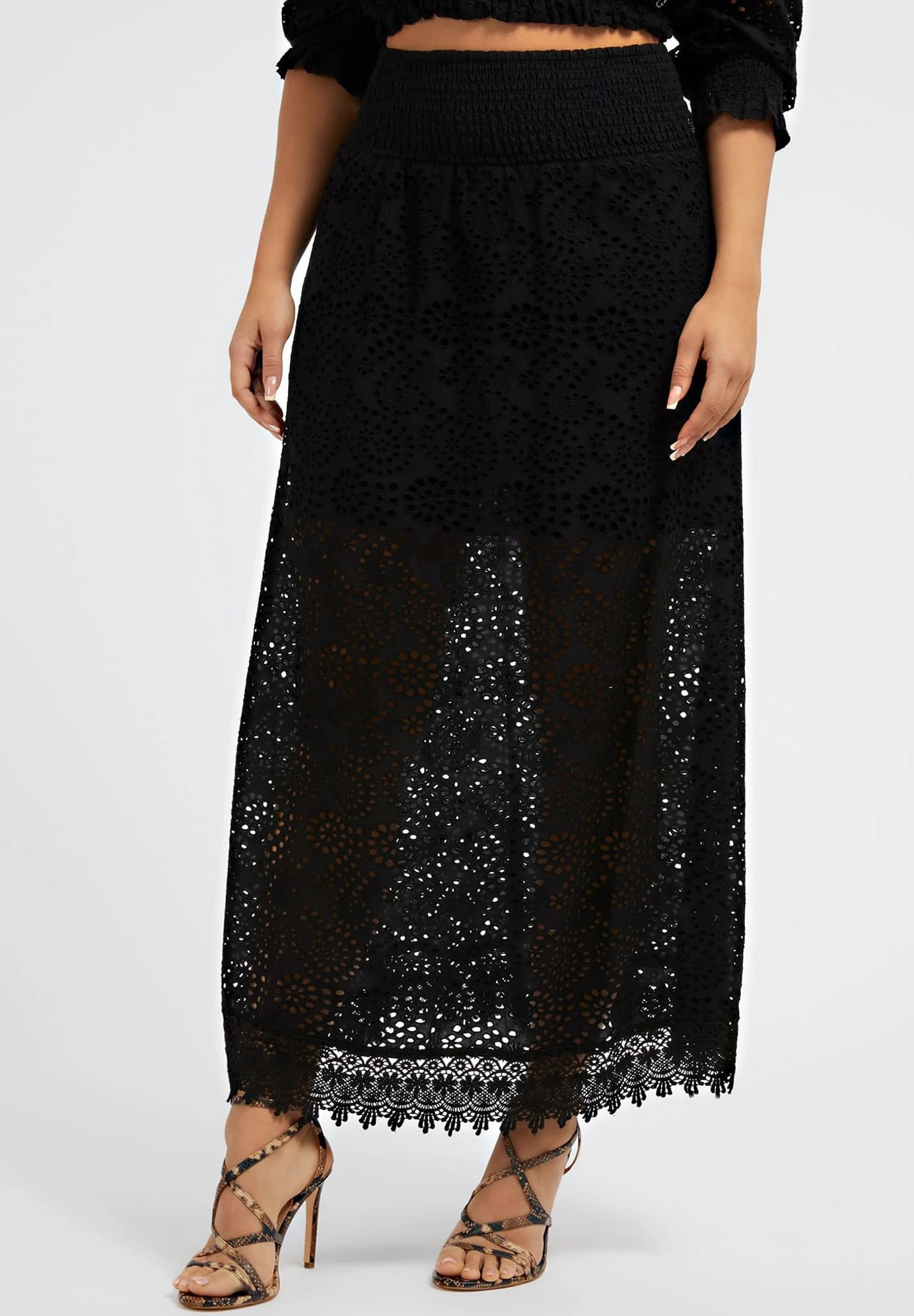 Guess Sangallo Rafa Long - Maxi Skirt - Jet Black A996 3 Guess Sangallo Rafa Long - Maxi Skirt - Jet Black A996