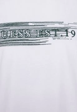Guess Ss Cn Shaded Logo Tee - Print T-Shirt - Pure White -Guess Apparel 976a78fb1d0047cd8982d71eb1886228