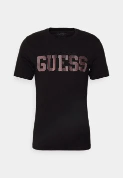 Guess Ermak Cn Ss - Print T-Shirt - Jet Black -Guess Apparel 97904a167b354791beea4ed3b422341e