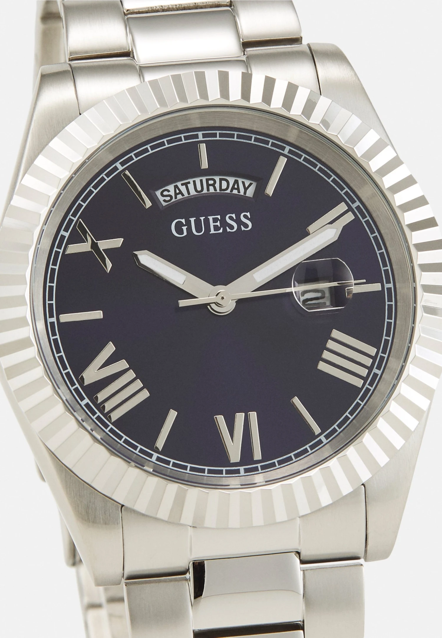 Guess Connoisseur Unisex - Watch - Blue Sunray/Silver-Coloured 7 Guess Connoisseur Unisex - Watch - Blue Sunray/Silver-Coloured - Image 5