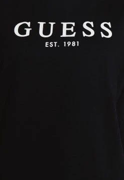 Guess Roll Cuff - Print T-Shirt - Jet Black -Guess Apparel 9e6ff4d9ce594c20a8bb201fa94734fa