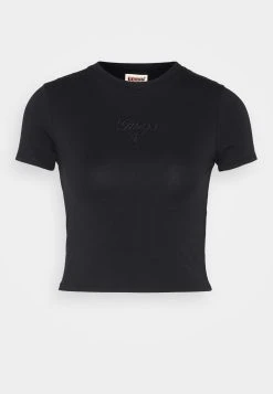 Graphic Baby Tee - Basic T-Shirt - Jet Black 12 Graphic Baby Tee - Basic T-Shirt - Jet Black -Guess Apparel a2cfd45b416a4f23aa7fea013ef03308