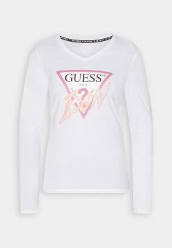 Guess Icon Tee - Long Sleeved Top - Pure White -Guess Apparel a6aede362cbf40548b615f4d059f150c