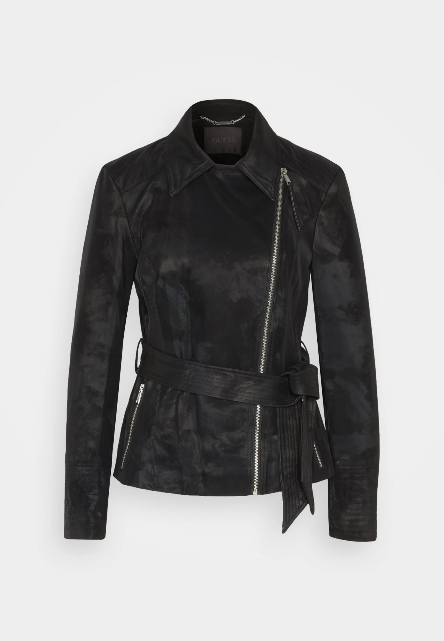 Guess New Agnes Belted Biker - Faux Leather Jacket - Jet Black 7 Guess New Agnes Belted Biker - Faux Leather Jacket - Jet Black - Image 5