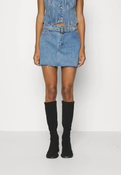 Go Elle Denim Belt S; Go Elle Denim Belt Skirt - Mini Skirt