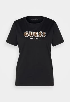 Guess Shaded Logo Tee - Print T-Shirt - Jet Black -Guess Apparel b87de3ec2c8649ce84f71b261d662de7