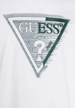 Guess Ss Cn Shaded Triangle - Print T-Shirt - Pure White -Guess Apparel b98cdddb129546a780047358a05e720a