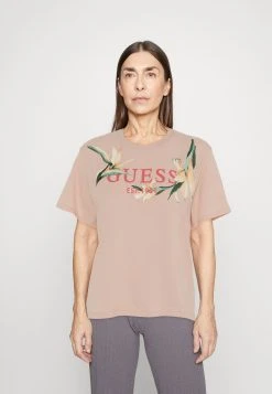 Guess Ss Cn Logo Flowers - Print T-Shirt