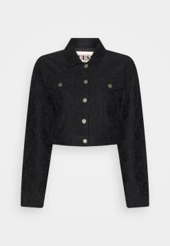 Maria Crop- Denim Jacket - Jet Black